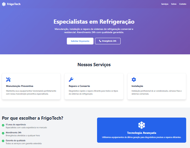 Preview do projeto Refrigeração
